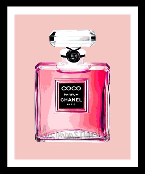 chanel pink bottle poster|chanel perfume pink round bottle.